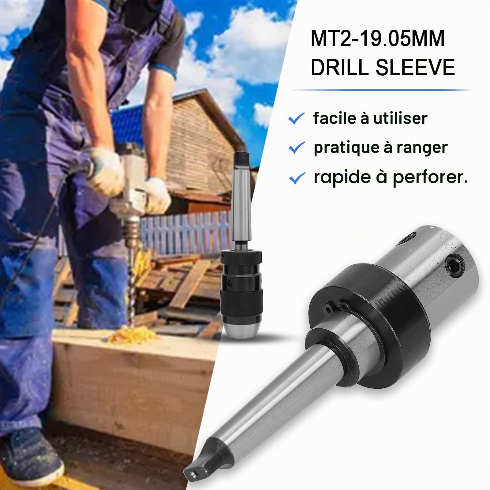 Arbre de coupe annulaire pour perceuse à colonne, queue Morse Taper 2 (MT2) à 3/4 "Weldon avec système de refroidissement pour perceuse: perçage vertical de tour de forage magnétique
