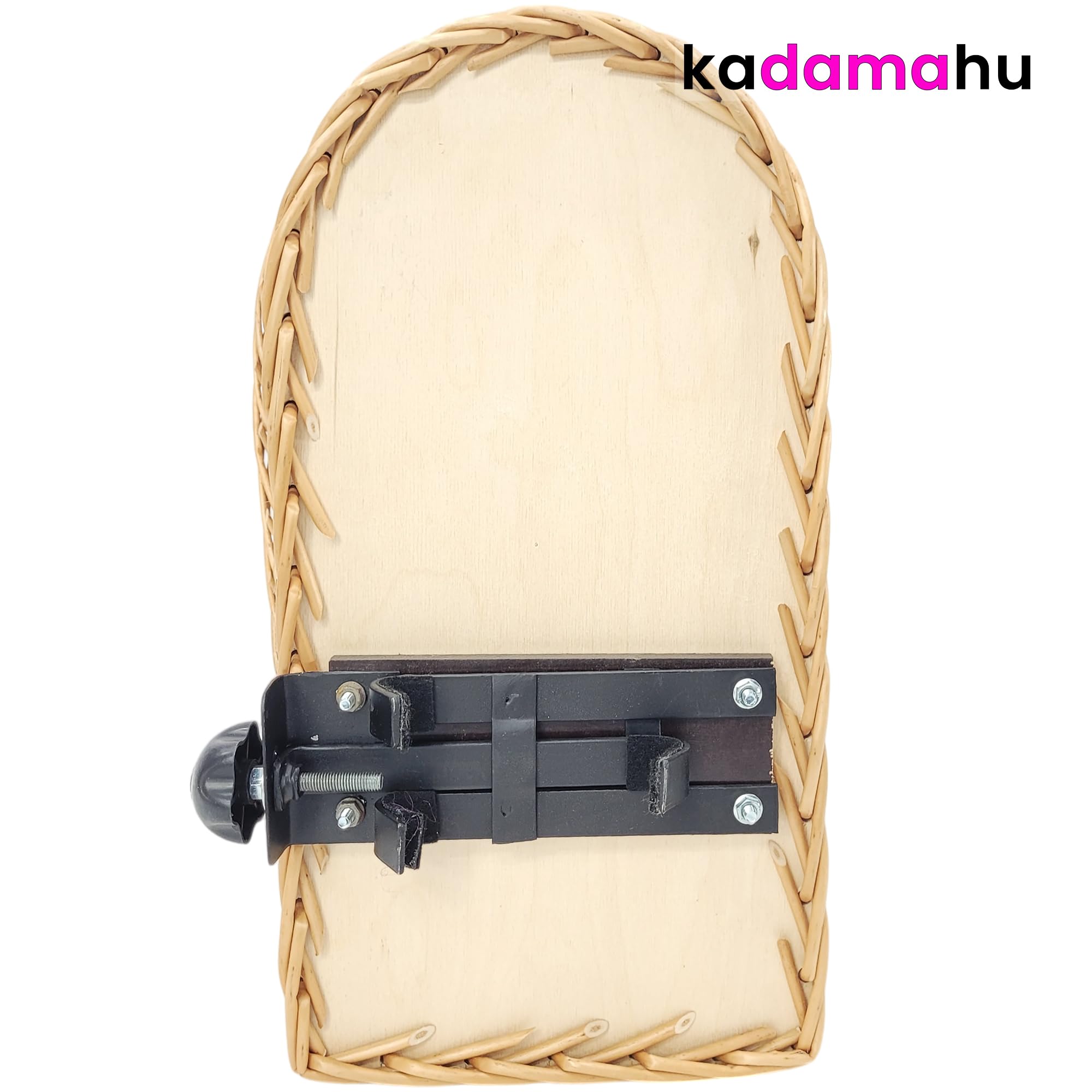 Panier de vélo en Osier pour Chiens et Chats jusqu'à 8 kg 47x44x24 cm – Panier tressé à la Main pour Porte-Bagages avec Grille métallique, Coussin Doux, Brun