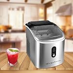 Frigidaire EFIC103-AMZ-SC Counter Top Maker avec seau de glace surdimensionné, acier inoxydable, fonction de nettoyage automatique, service lourd, inoxydable
