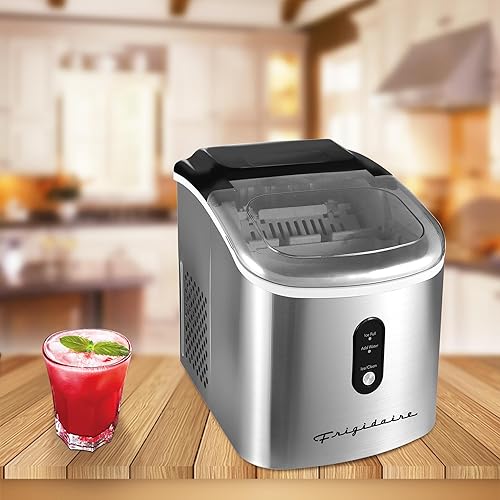 Miniatura 7 de Frigidaire EFIC103-AMZ-SC - Máquina de encimera con cubo de hielo de gran tamaño acero inoxidable función de autolimpieza resistente acero inoxidable