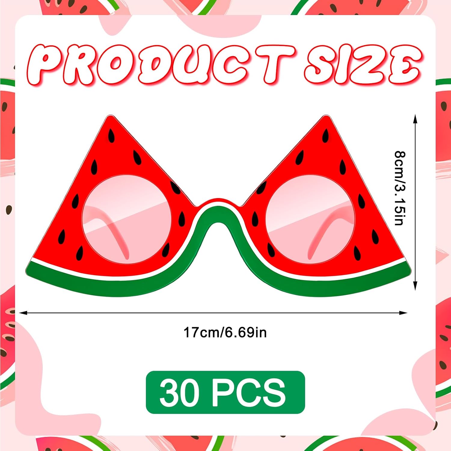 Xuhal Luau Party Sunglasses Watermelon Hawaiian Sunglasses Novelty Funny Sunglasses Tropical Sunglasses Photo Booth Props