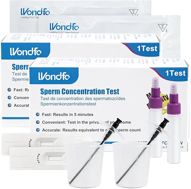 Wondfo Male Fertility Test Kit: 2 Sperm Count Tests for Privacy at Home
