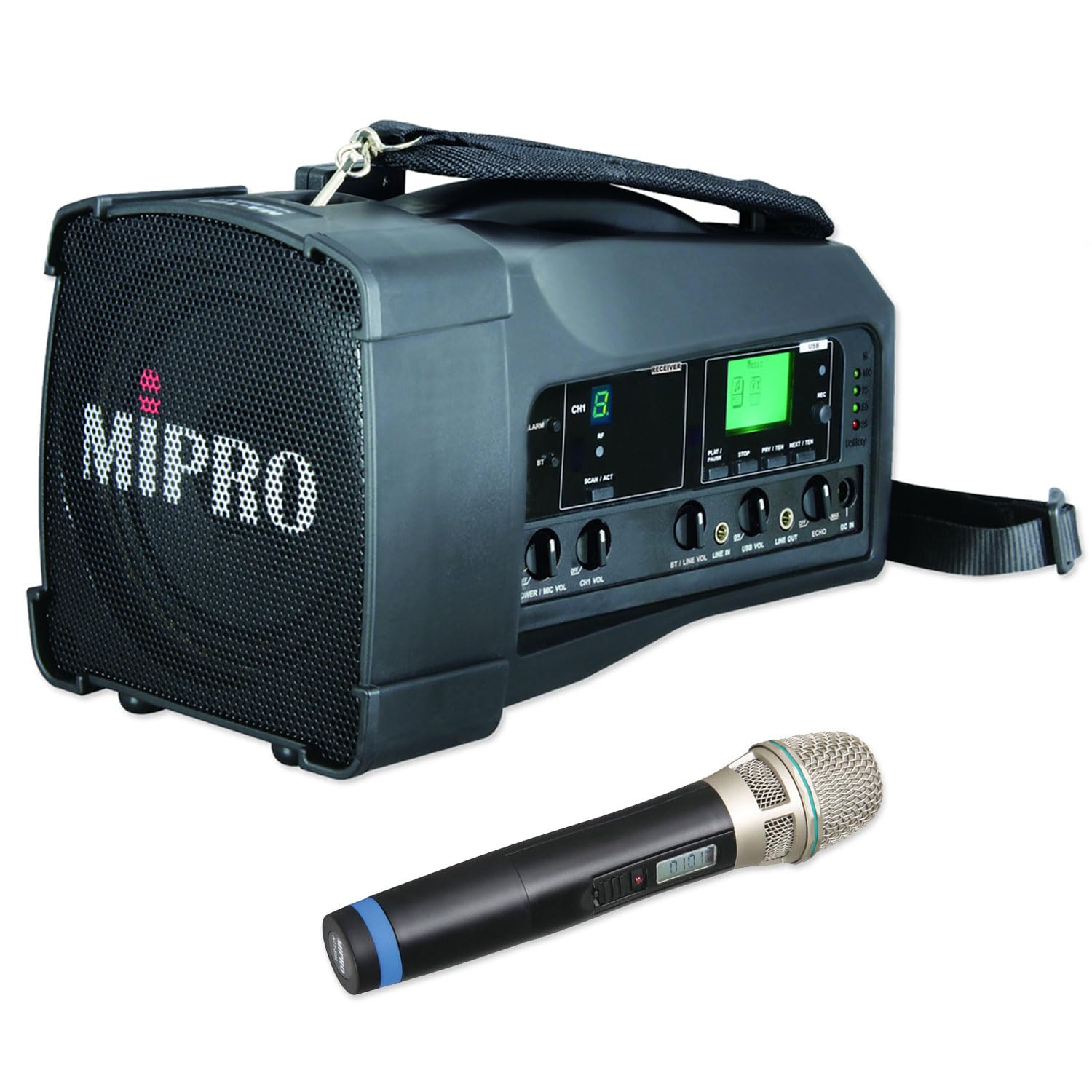Mipro MA-100 przenośny system nagłośnieniowy 823-832 MHz z nadajnikiem ręcznym