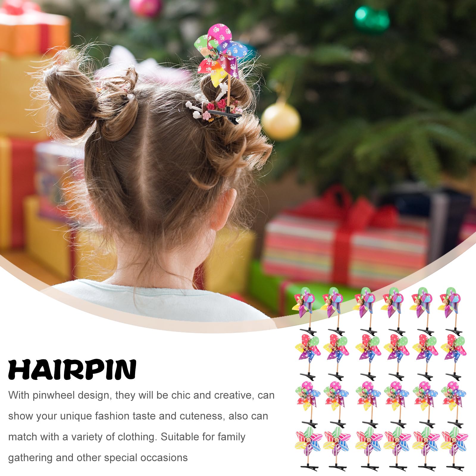 Beavorty 72 horquillas para el pelo de molino de viento, horquillas de metal antideslizantes, horquillas de pelo de molino de viento, horquillas para el pelo de verano, horquillas para el pelo de