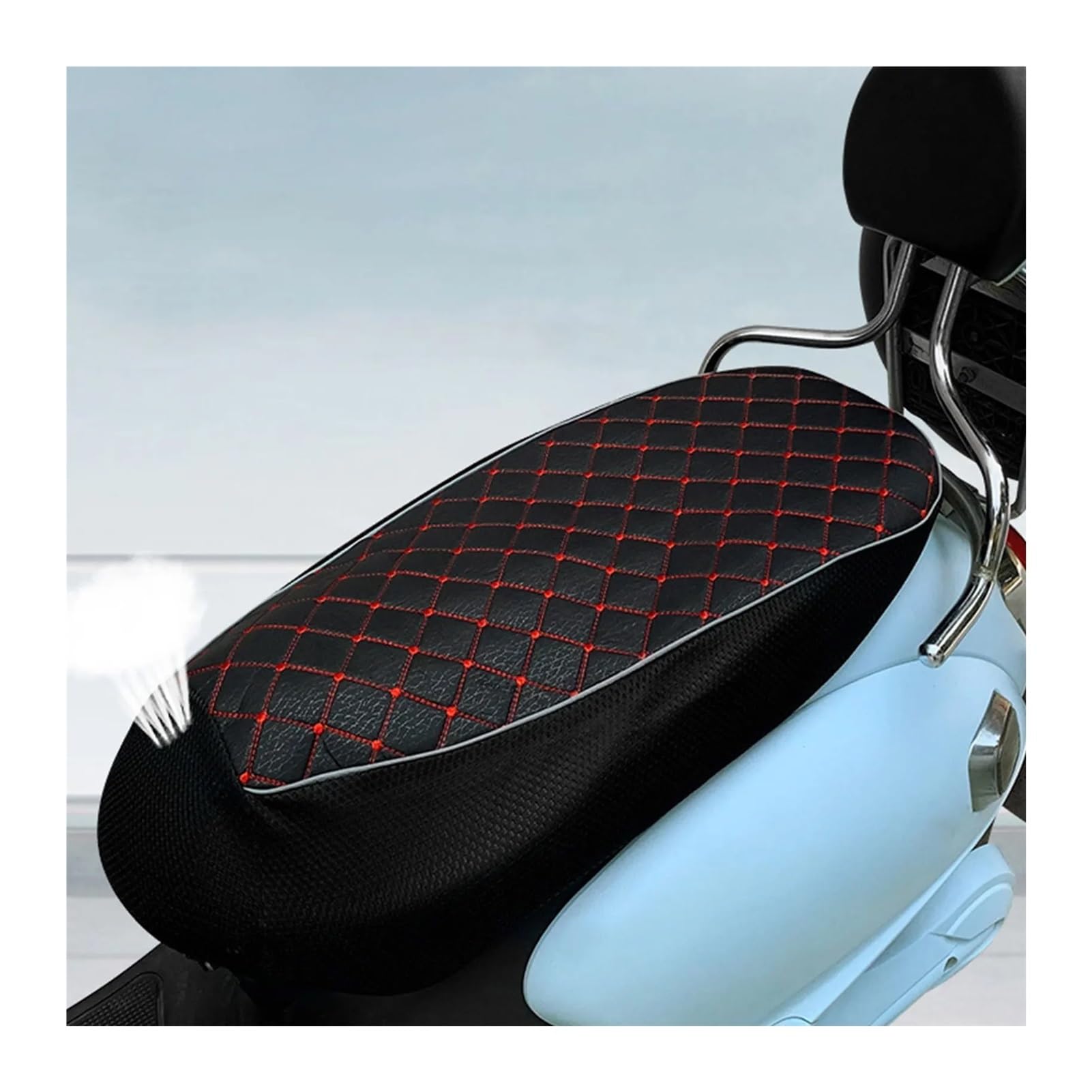 Funda Asiento de Motocicleta Funda De Cojín para Motocicleta, Antideslizante Y Amortiguadora, Funda De Asiento De Cobertura Completa, Funda Cómoda