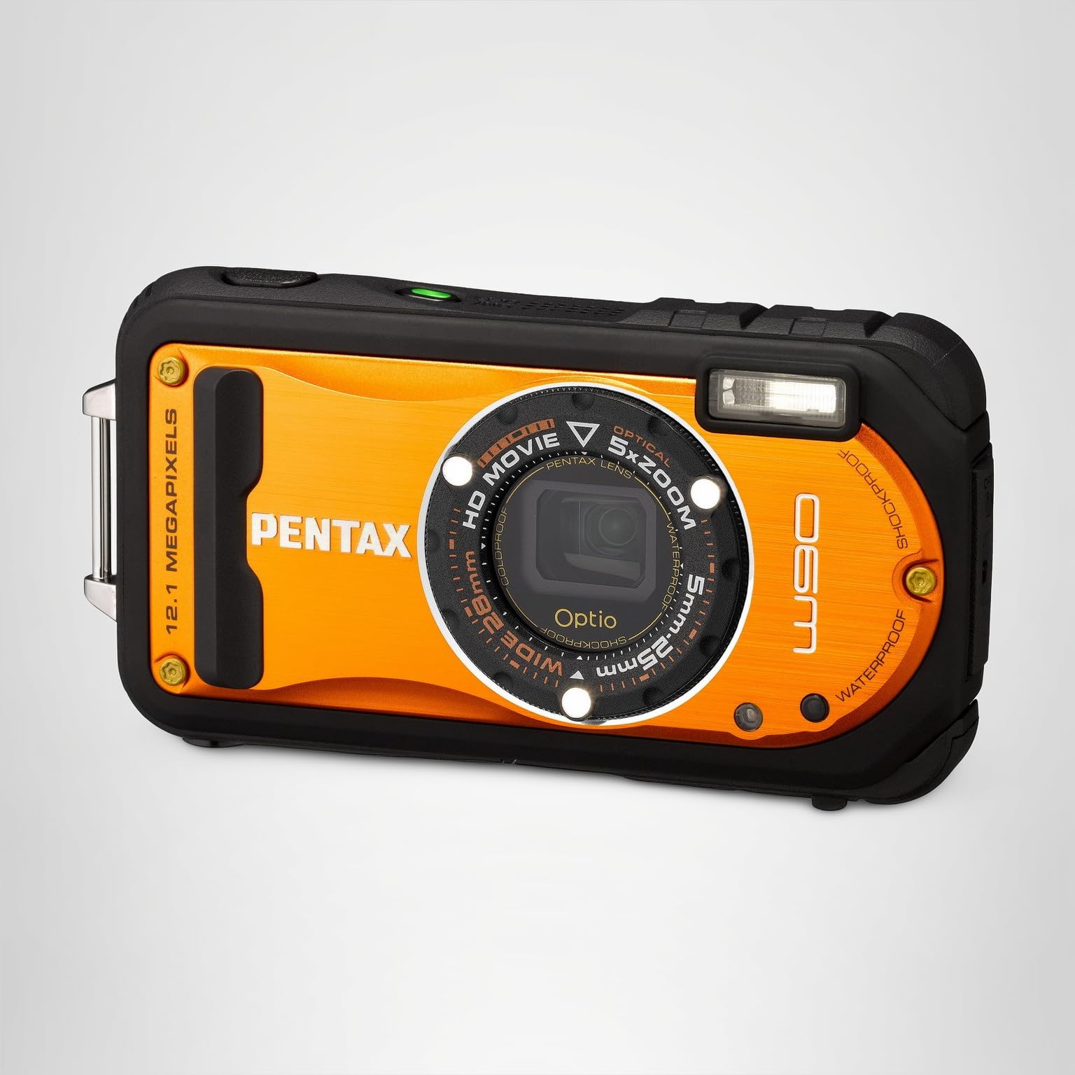 Amazon | PENTAX 防水デジタルカメラ Optio W90 シャイニーオレンジ