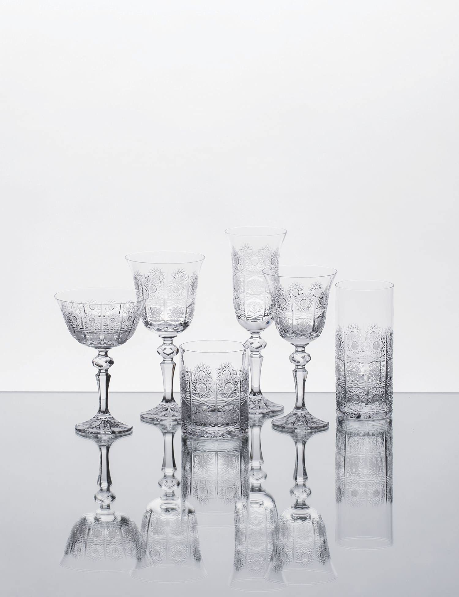 Buy Bohemian Crystal Drinkware Set - Rich Cut Crystal (Set of 6 