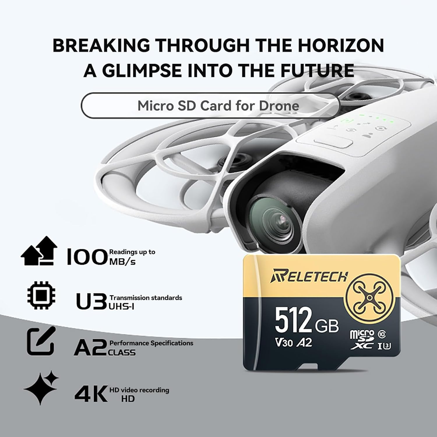 512GB TF Card Memory Card with Adapter, 4K Camera Pro, A2 V30 for Smartphone, Gopro, Action Cams, 4K UHD Video, for Nintendo-Switch, Up to 170MB/s, UHS-I U3 C10 Class 10 (Black 512GB)