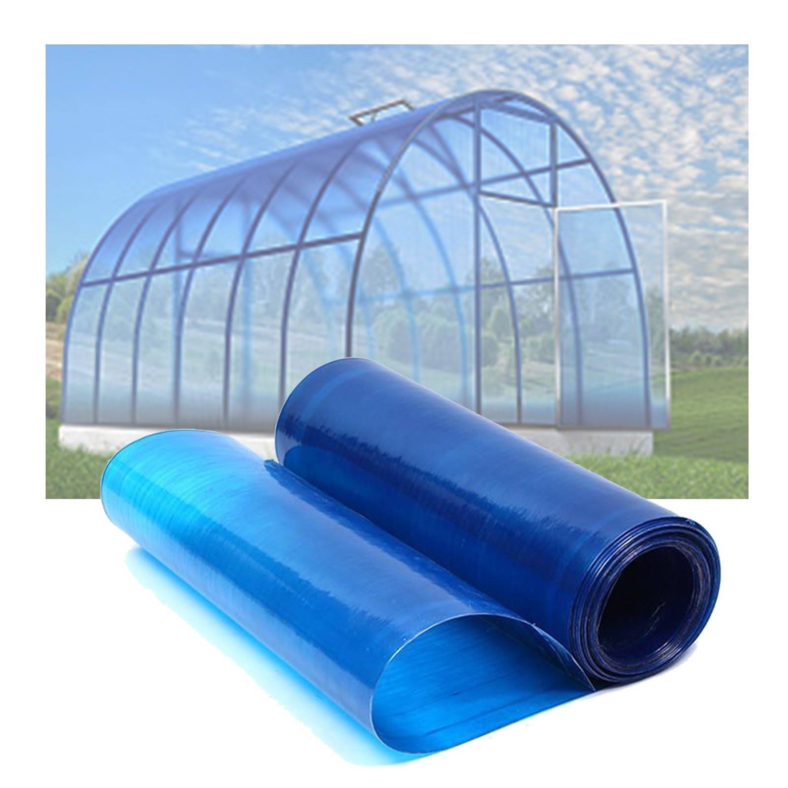 Plaques De Toiture Ondulées Bleues PRV, 99% Anti-UV & 70% Transmission Lumineuse, Panneaux Fibre De Verre pour Abri Voiture