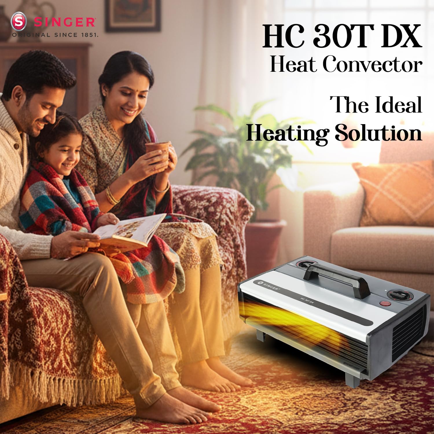 SINGER Heat Convector HC 30T DX 2000W Adjustable Room Heater with