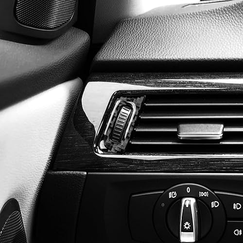 Miniatura 6 de Adhesivo de fibra de carbono para consola central de automóvil, ajuste de panel de ventilación de aire acondicionado, compatible con BMW E90 E92 E93