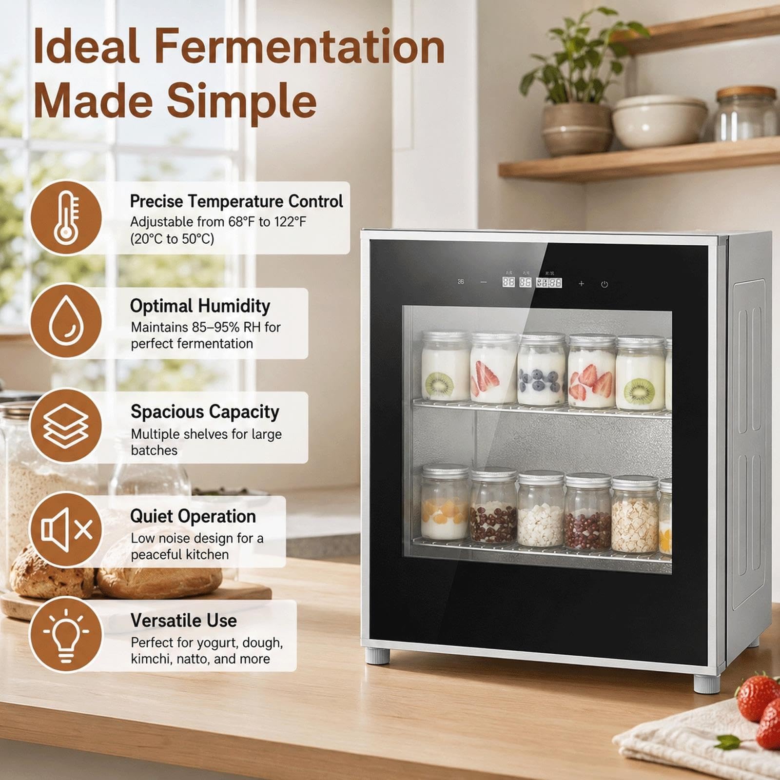 Fermentador De Masa Eléctrico, Fermentador De Control De Humedad