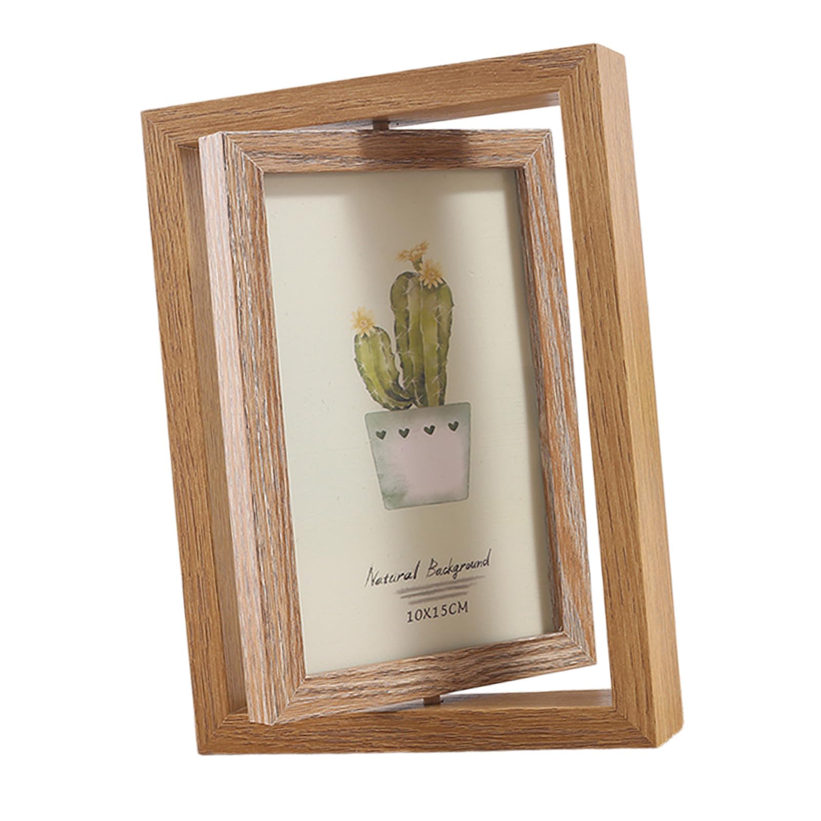 360 Degree Rotatable Photo Frame 6 Inch Double Sided View Swivels Photo Stand Picture Frame for Wall Tabletop Display Display Stand