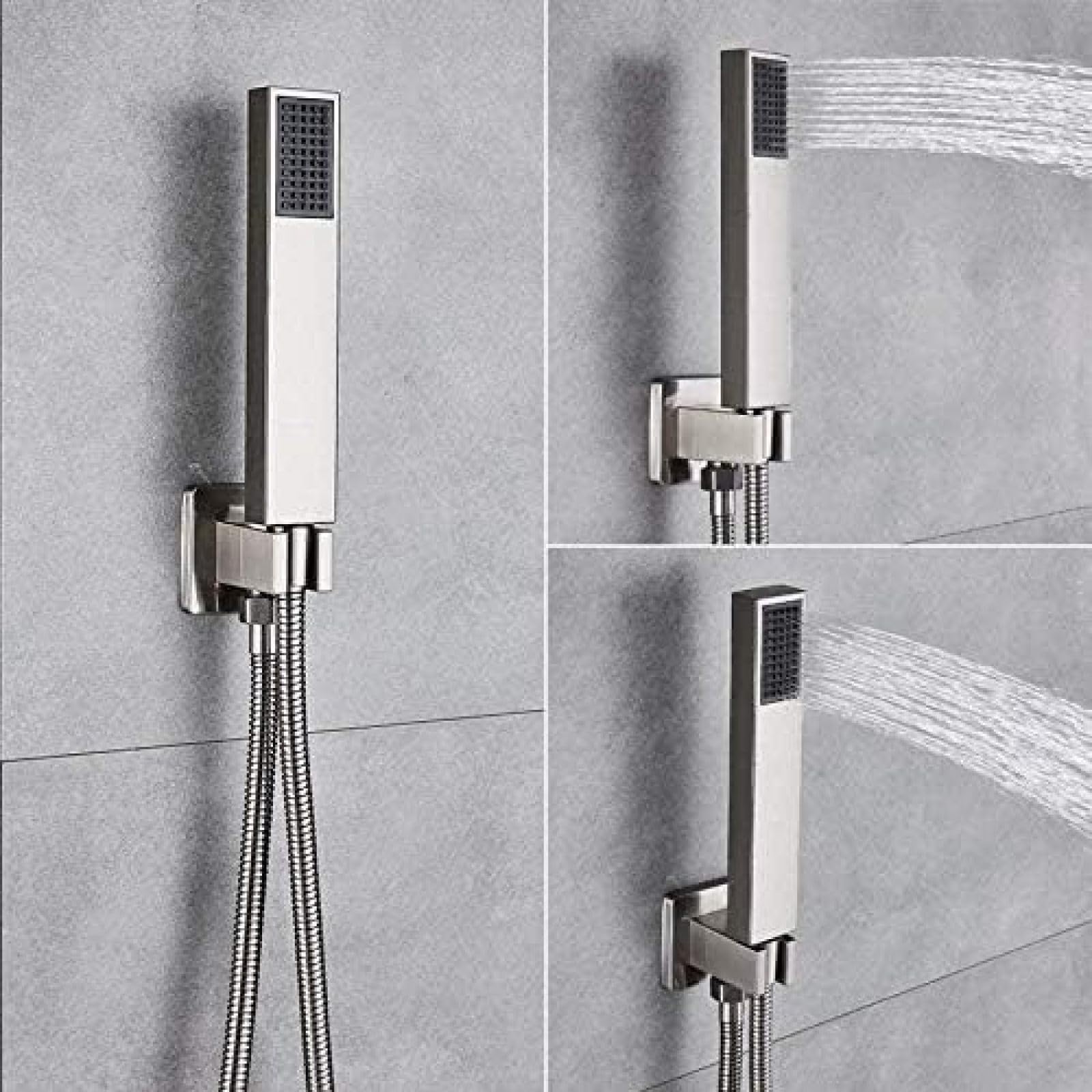 Miscelatore per Vasca da Bagno, Rubinetto per Lavabo con Spruzzatore, Doccetta, Beccuccio Lungo, Miscelatore per Acqua Calda E Fredda,
