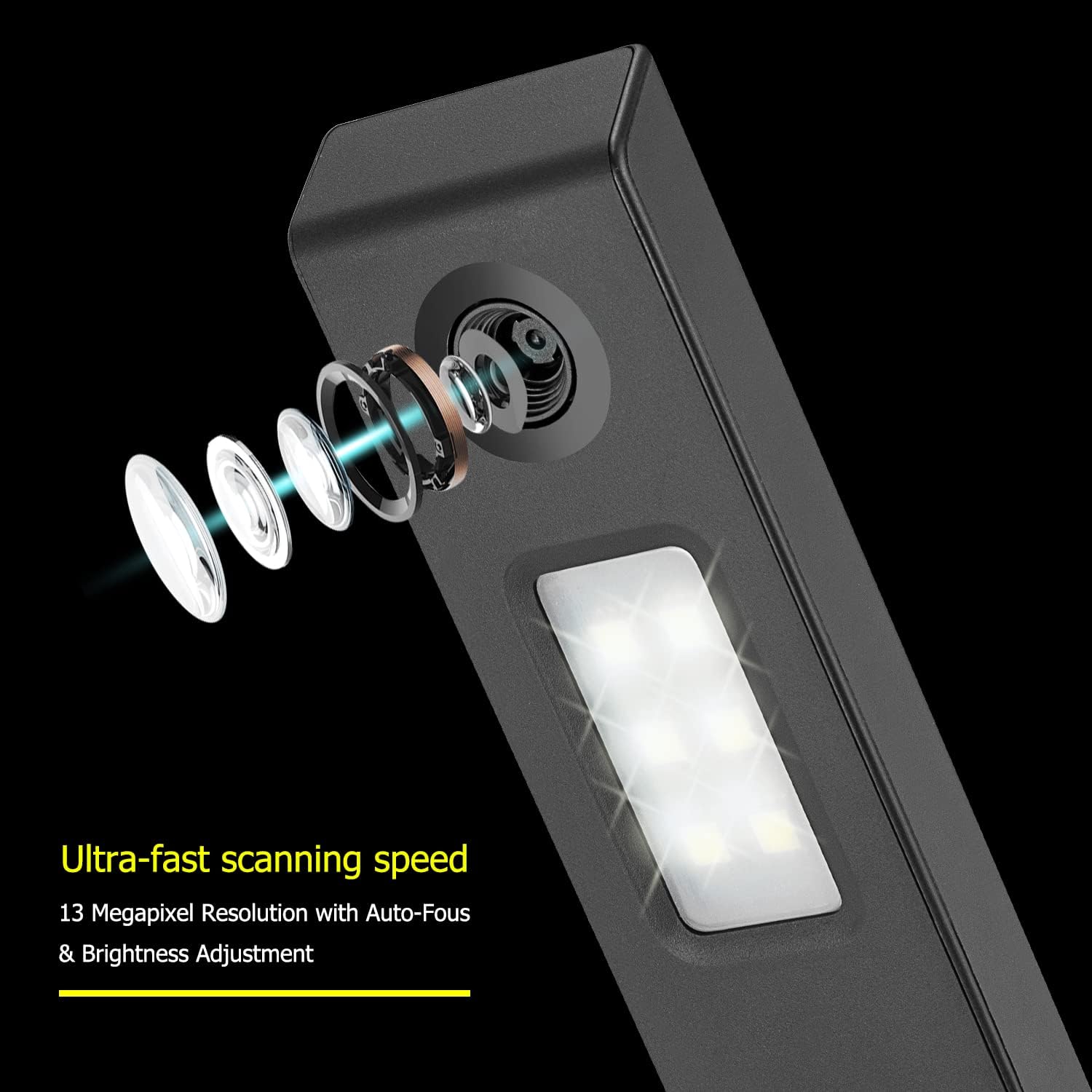 NetumScan 13MP Book Document Camera for Teachers, Multi-Language OCR Recognition by AI Technology, Foldable & Portable, Real-time Projection, Video Recording, Capture Size A3/A4-Windows,Mac OS,Linux