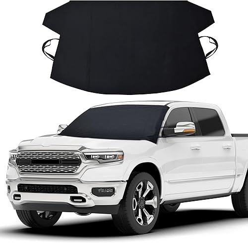 EcoNour Cubierta de parabrisas para hielo y nieve, tela Oxford 600D, a prueba de agua y hundimiento, el mejor ajuste para camionetas y SUV de tamaño