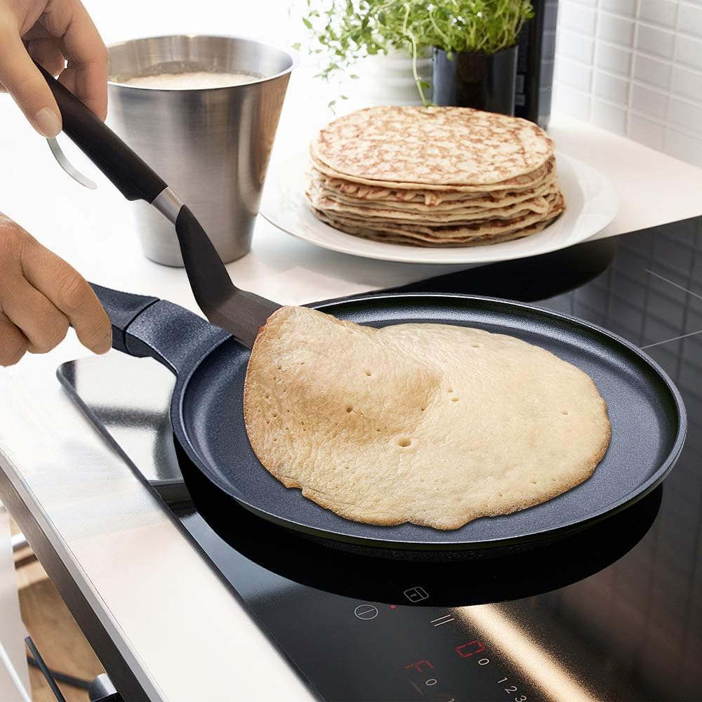 S·KITCHN Crepe Pan Nonstick Dosa Pan for Roti Indian, Non-Stick Pancake Griddle Compatible with Induction Cooktop, Comal for Tortillas - 11IN - Image 7