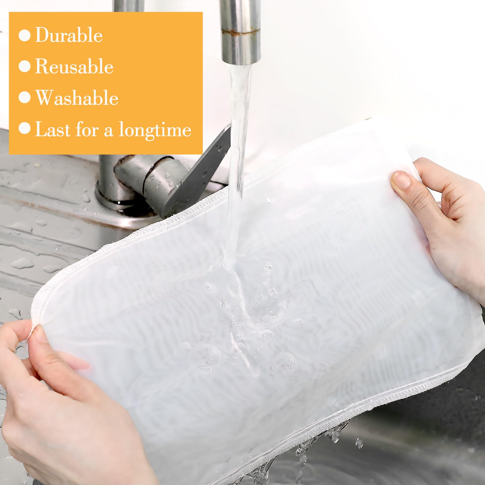 4 Stück Passiertuch Nussmilchbeutel, Wiederverwendbar Passiertücher Abseihtuch Mulltuch Küche Filterbeutel Cheese Cloth Mit Kordelzug Baumwolle Nussbeutel Für Käse Fruchtsaft Joghurt (Nylon, 4 Größen)