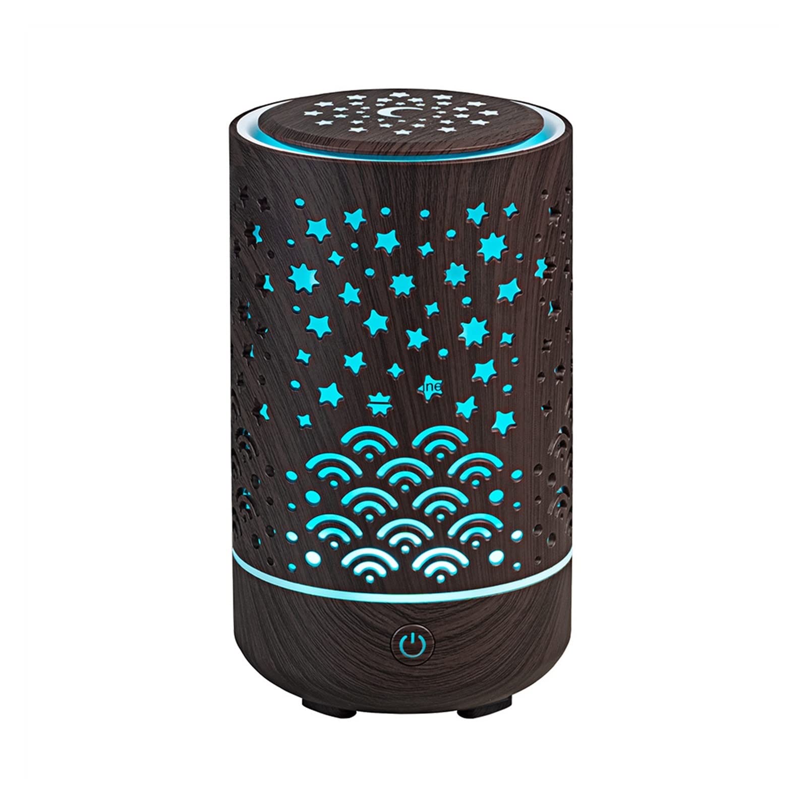 Nawilżacz mgiełki 230 ml wydrążony aromaterapia drewna USB nawilżacz powietrza ultradźwiękowy chłodna mgiełka aromat dyfuzor olejków eterycznych vaporizer nawilżacz (kolor: B)