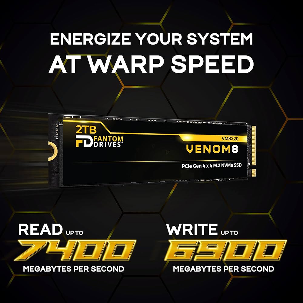 Amazon.com: Fantom Drives VENOM8 2TB SSD NVMe Gen 4 M.2 2280