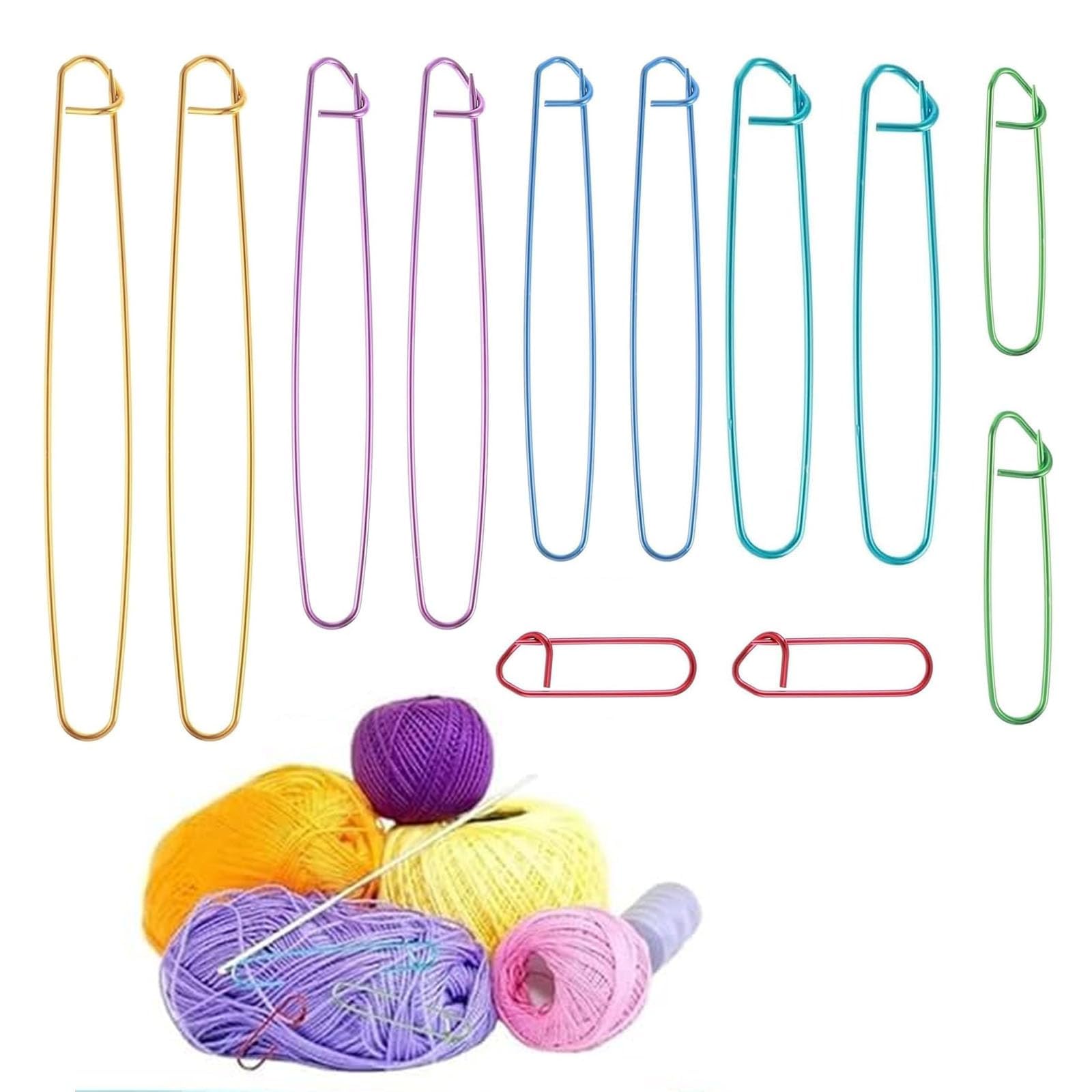 12 pcs Stitch Holders, knitting stitch holders, stitch holders for knitting, for Blankets Scarves Quilts Other Knitting Project Crochet Projects (Random Color)