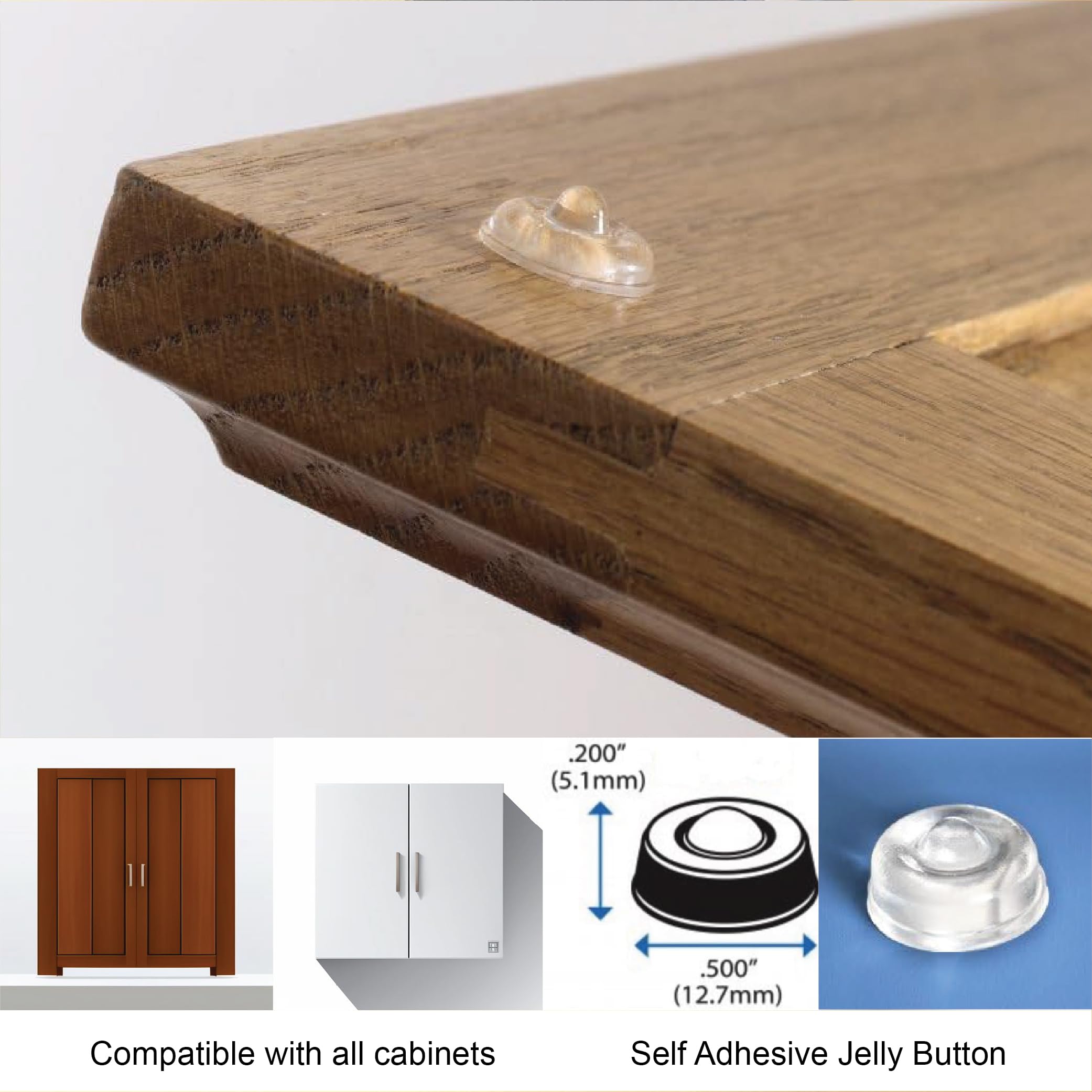 Pegatinas De Goma Transparentes Para Puertas De Armario – Cierre Suave Y Antichoque – 8 Mm