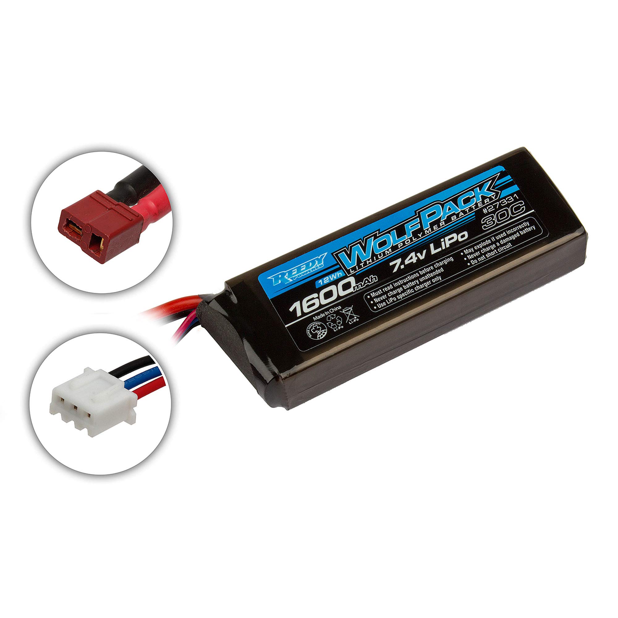 Team Associated Reedy Wolfpack LiPo 1600mAh 30C 7.4V ASC27331 Car Batteries & Accessories