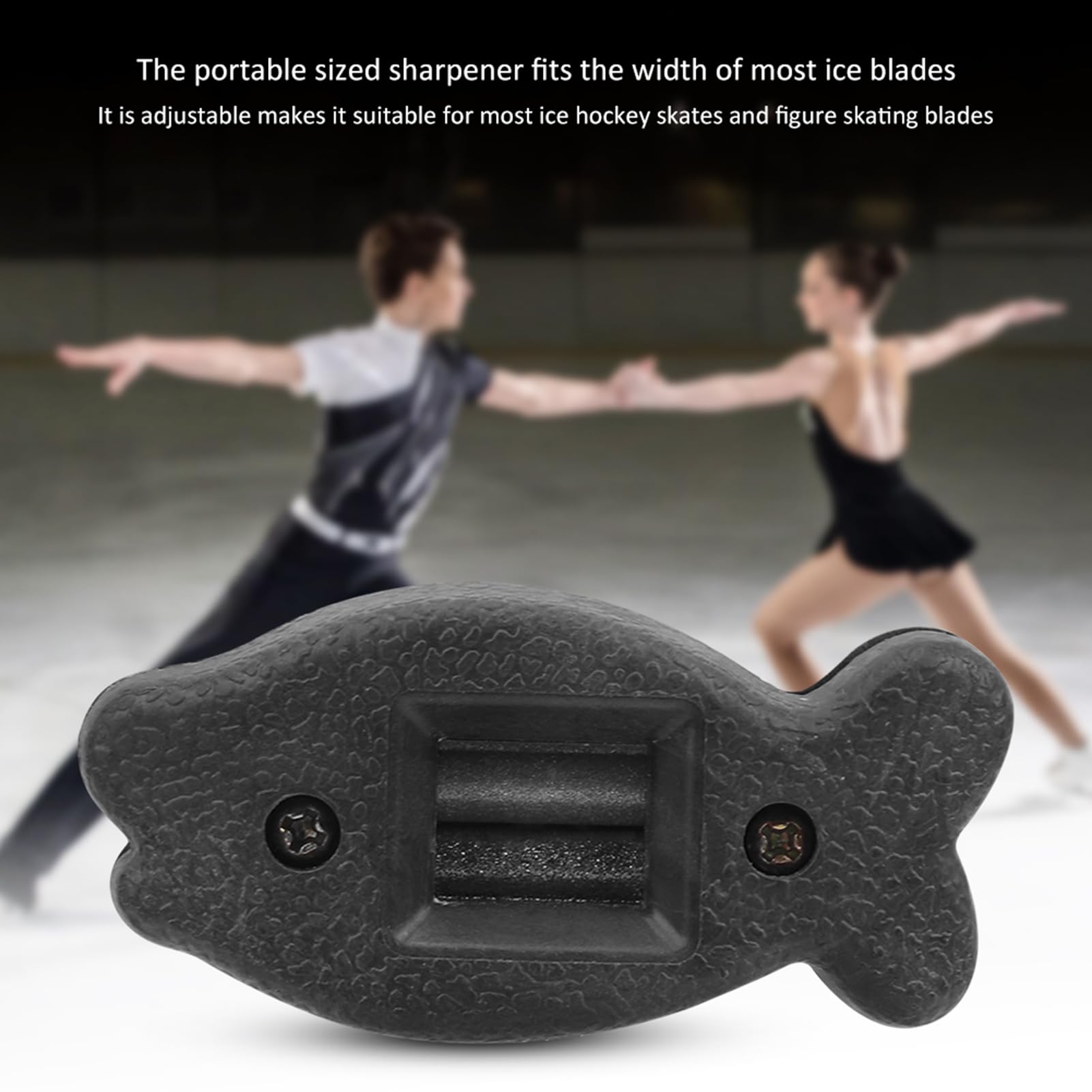 Affûteuse de Patins à Glace, Affûteur Manuel de Lames de Patins à Glace Affûteuse de Couteaux de Patins à Glace Outil D'affûtage de Patins à Glace avec étui Portable pour Hockey sur Glace
