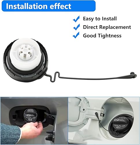 Miniatura 7 de Tapa de combustible para 77300-07030 compatible con Toyota Tundra Camry Rav4 Corolla Tacoma Venza Sienna Highlander Avalon Sequoia, Lexus CT200h