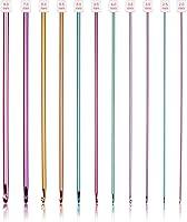 Vista 1 de Coopay Juego de ganchos largos de ganchillo, 11 agujas de ganchillo afganas multicolor tunecinas para ganchillo, 0.079 pulgadas (B)-0.315 pulgadas