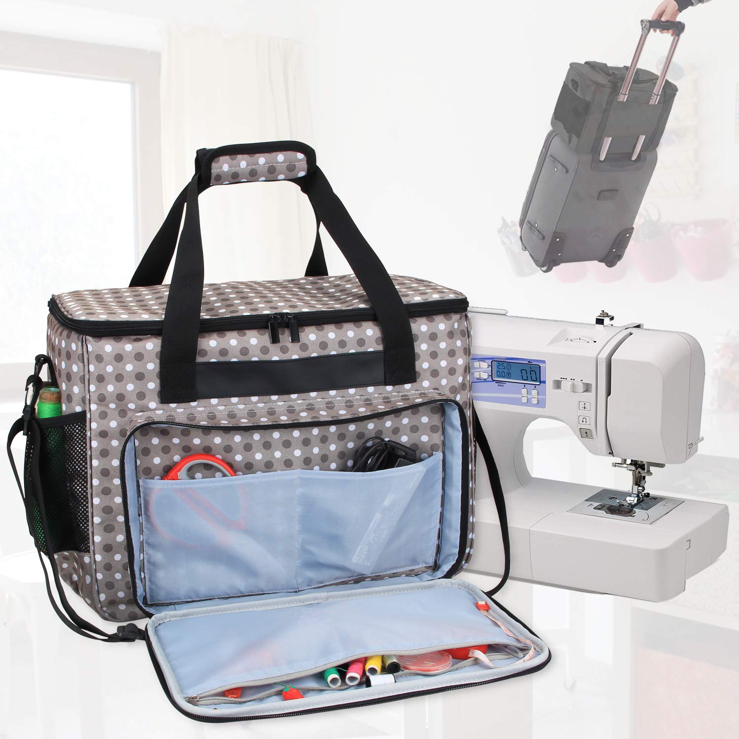 Teamoy Bolsa para Máquina de Coser, Maletas de Transporte máquinas de Coser