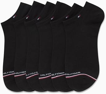 Tommy Hilfiger Mens 5 Pack Cotton Moisture Wicking Low Cut Ankle Socks
