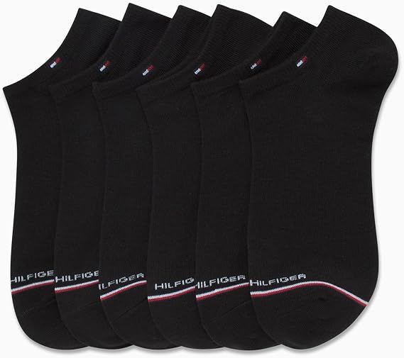 Tommy Hilfiger Mens 5 Pack Cotton Moisture Wicking Low Cut Ankle Socks