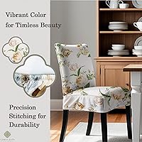 Vista 3 de Juego de 4 fundas elásticas para sillas de comedor, fundas elásticas para sillas de comedor, fundas para sillas de comedor, fundas protectoras