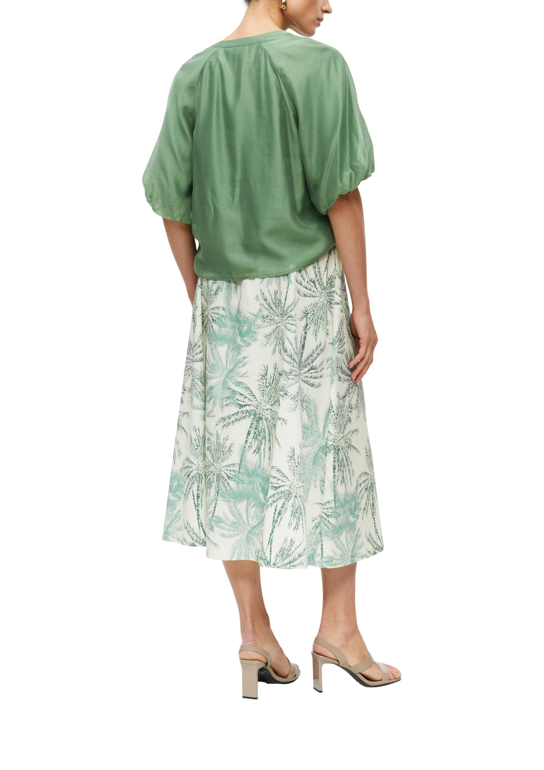 s.Oliver Viskosemix-Bluse im Loose Fit mit Puffärmeln