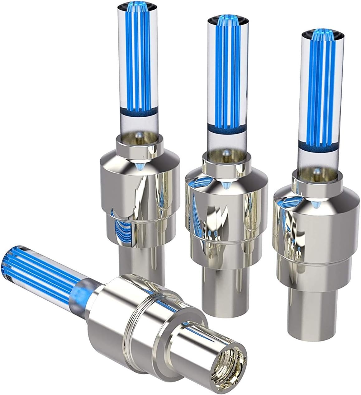 uiphgjwexzv LED Bike Wheel Light, Waterproof Bicycle Wheel Tire Value Cap Light for Front & Rear Wheel (Blue)