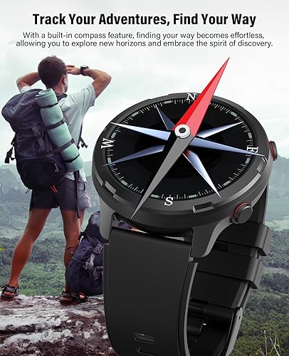 Miniatura 2 de Reloj inteligente con GPS para hombre, resistente al aire libre con GPS y brújula, rastreador de actividad física con monitor de sueño de oxígeno