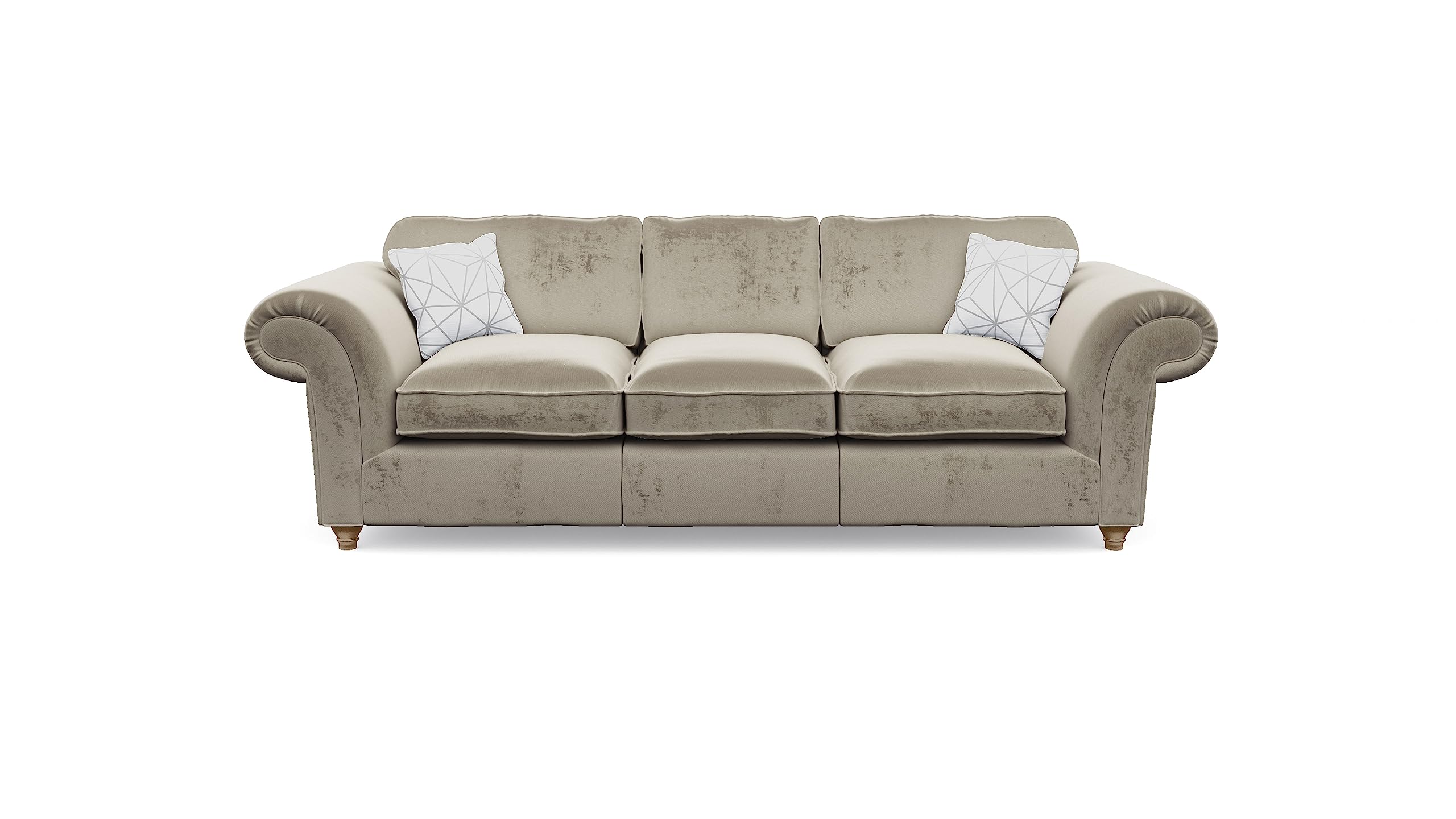 The Great British Sofa CompanyWindsor Velvet 3 Seater Sofa (Mink/Brown Feet)