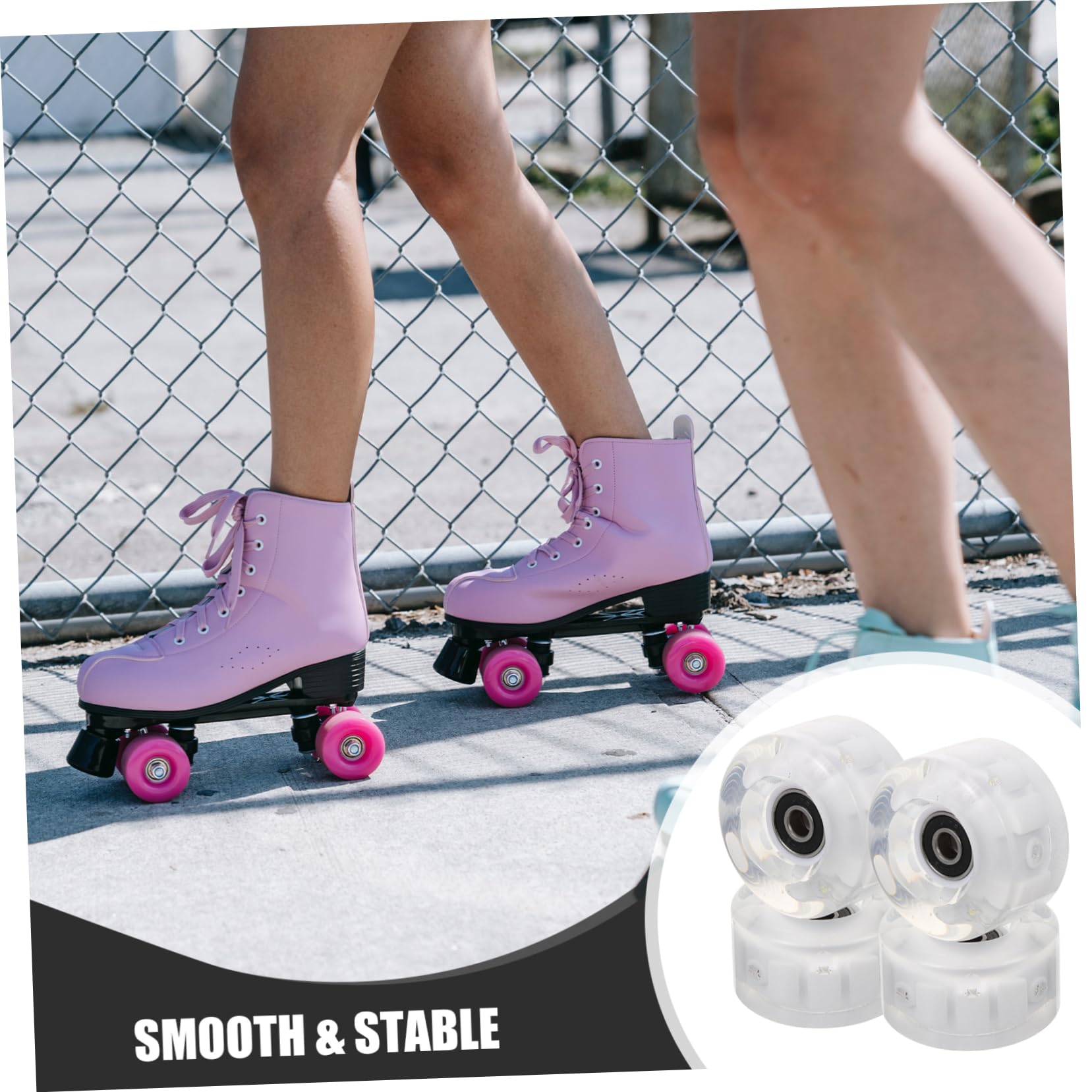 Ruedas Luminosas para Patines Pu, Juego de 1 Set para Patines