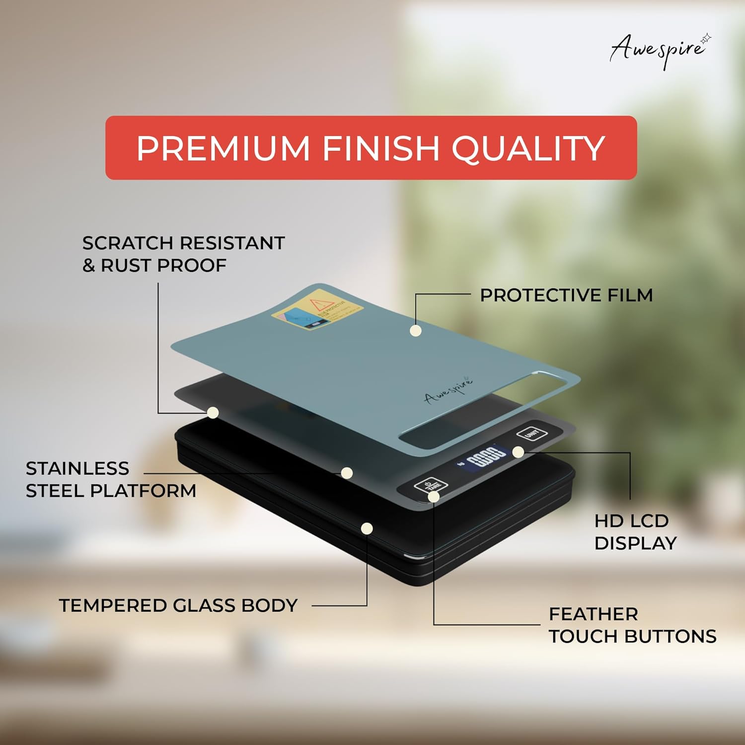 Buy Now Awespire Stainless Steel Digital Weighing Scale For Food