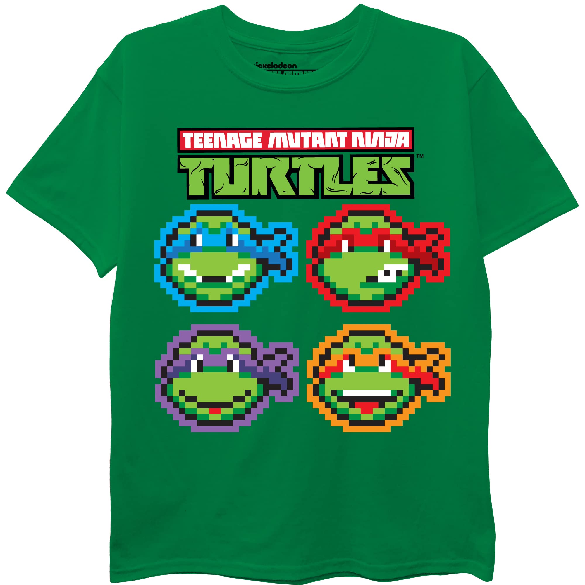 Teenage Mutant Ninja Turtles Boys Pixelated TMNT Characters Boys T-Shirt