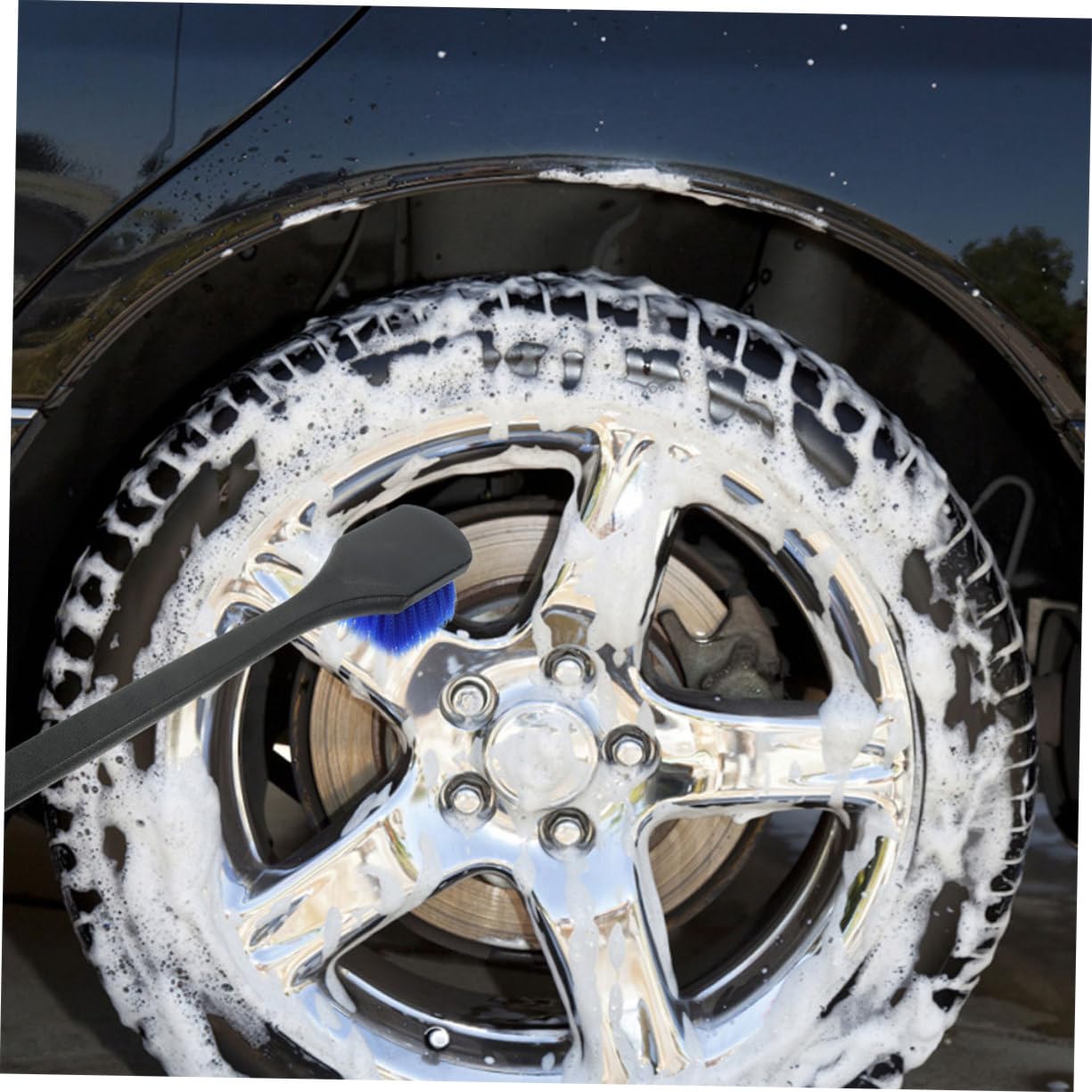 Cabilock 2 Piezas Cepillos para Limpiar Llantas de Coche Cepillo para Limpiar Neumáticos de Llantas para Uso Limpieza de Coches