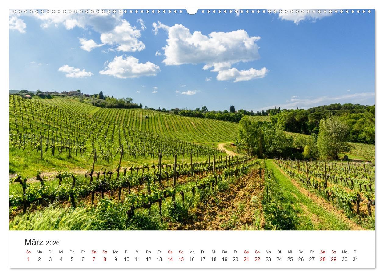 Südliche Toskana (hochwertiger Premium Wandkalender 2026 DIN A2 quer), Kunstdruck in Hochglanz: Die Toskana ist ein traumhaftes Wandergebiet. (CALVENDO Orte)