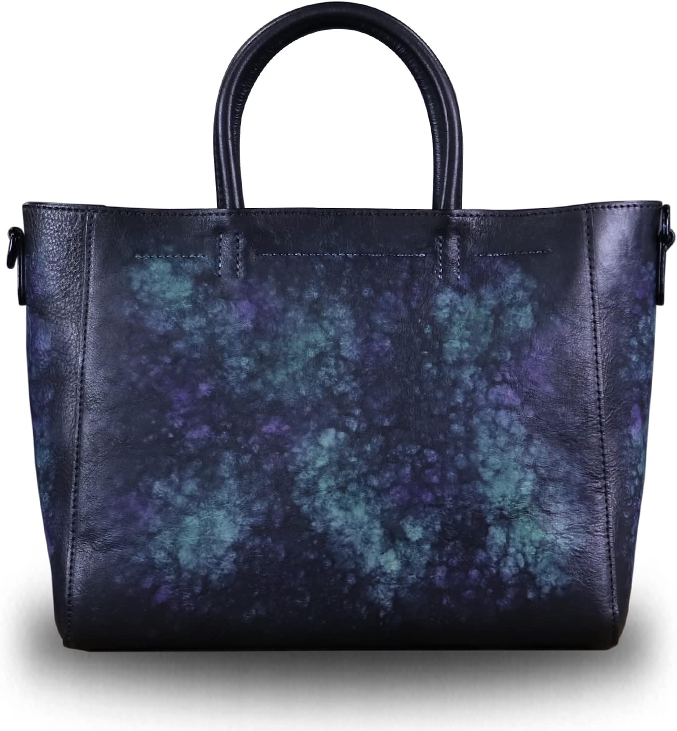 Genuine Leather Top Handle Handbag for Women Retro Satchel Vintage Cowhide Handmade Crossbody Handbags Purse Hobo Bag - Image 3