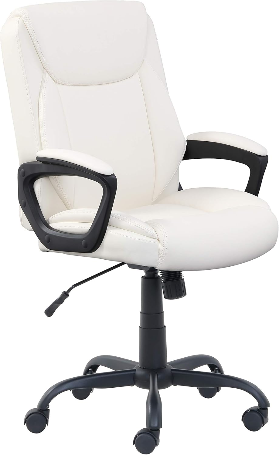 Amazoncom Amazon Basics Classic Puresoft Pu Padded Mid Back Office Computer Desk Chair With Armrest Cream Home Kitchen Amazoncom Amazon Basics Classic Puresoft Pu Padded Mid Back Office Computer Desk Chair With Armrest Cream Home Kitchen