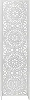 1 Biombo Pintado Divisoria Separador de Ambiente MDF Com Pés Preto ou Branco (Mandala, Branco)