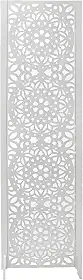 1 Biombo Pintado Divisoria Separador de Ambiente MDF Com Pés Preto ou Branco (Mandala, Branco)