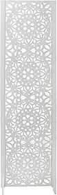 1 Biombo Pintado Divisoria Separador de Ambiente MDF Com Pés Preto ou Branco (Mandala, Branco)