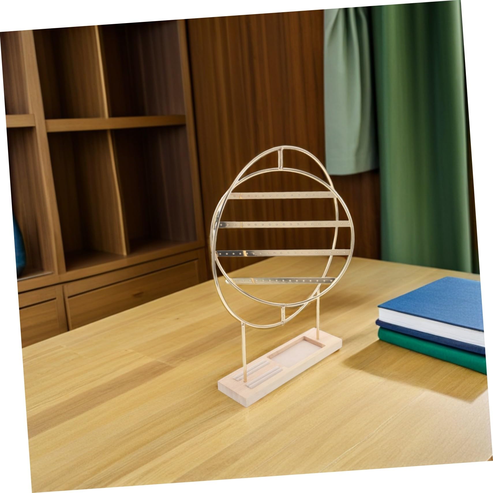 VANZACK Espositore Orecchini Rotante in Metallo Multi Livello Organizer Gioielli Regolabile con Base Stabile per Donne e Ragazze Supporto Elegante per Negozio e Esposizione