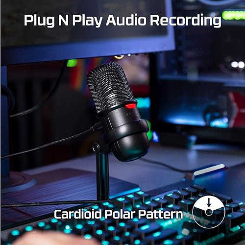 Miniatura 5 de HyperX - Streamer Starter Pack (micrófono de condensador USB con cable SoloCast y auriculares para juegos de sonido envolvente 7.1 con cable Cloud